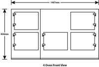 Gas 4 Oven (plus module) Conventional Flue in Pewter